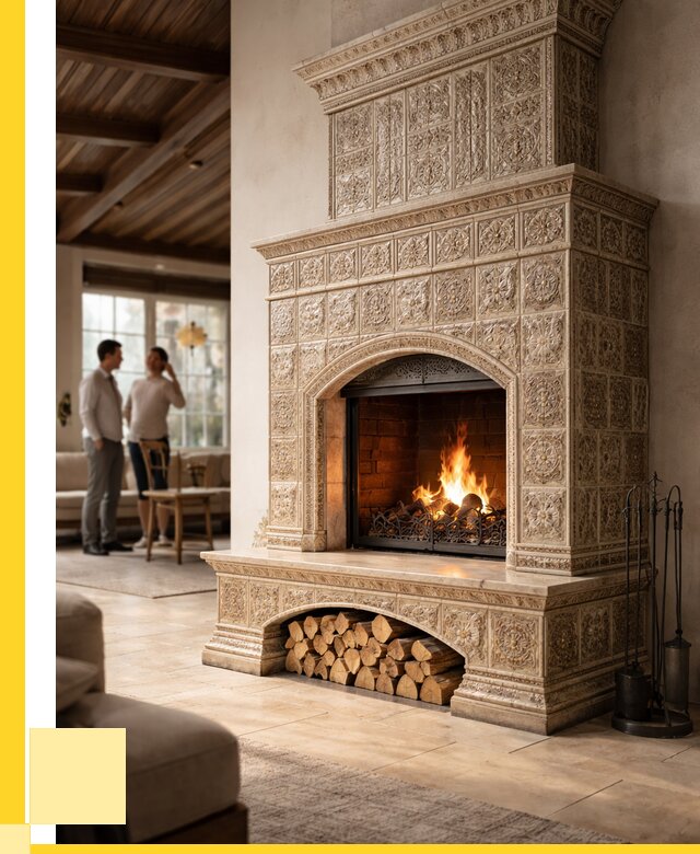 Купить изразцовый камин в Благовещенске от 259650 р. | ЭриданБгв