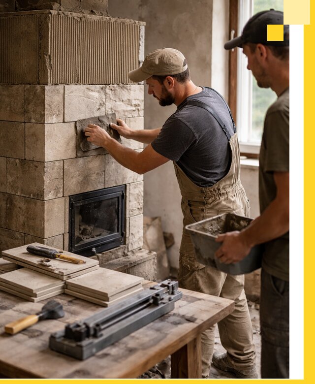 Профессиональная облицовка печей в Благовещенске: керамика и камень