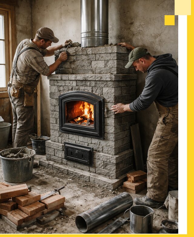 Производство, поставка и монтаж дровяных печей в Благовещенске