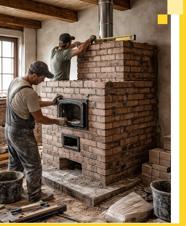 Печи для загородного дома под ключ в Благовещенске — монтаж и сервис