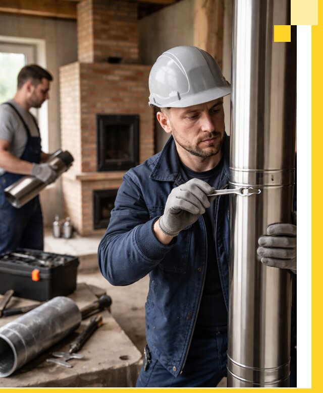 Профессиональный монтаж дымоходов для печей в Благовещенске