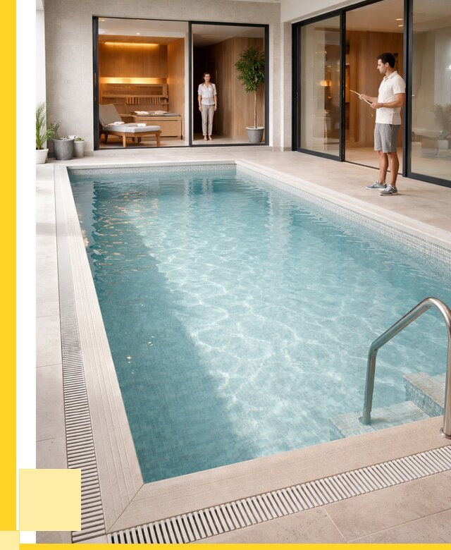 Отделка бассейна пленкой ПВХ в Благовещенске от 3635 р. - ЭриданБгв