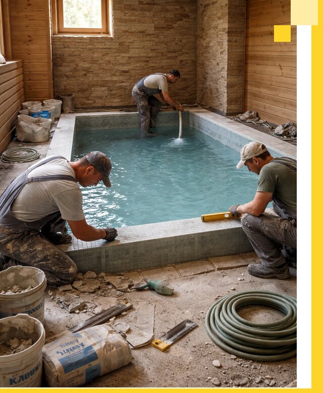 Проектирование и строительство бассейнов для бани в Благовещенске