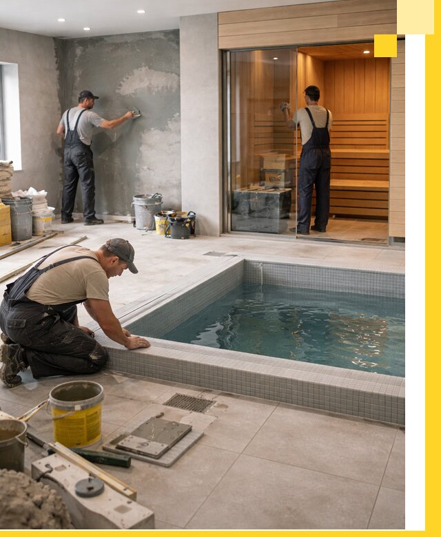 Проектирование и строительство сауны с бассейном в Благовещенске