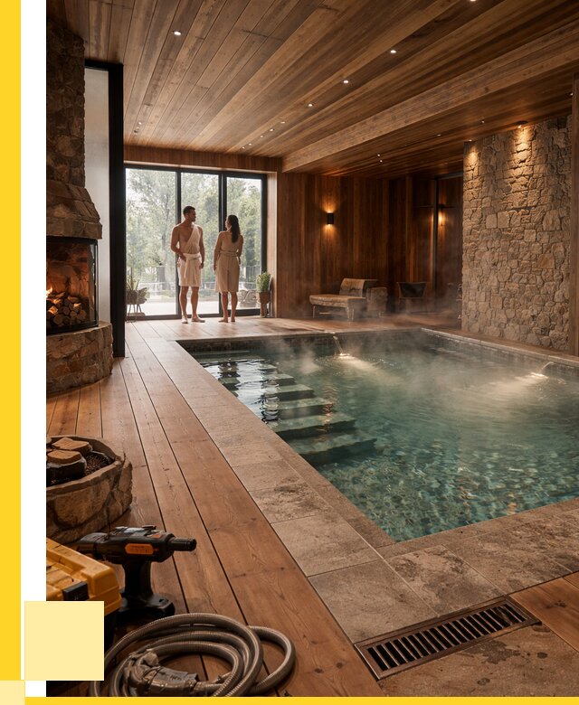 Проекты бань с бассейном под ключ в Благовещенске от 77895 р., ЭриданБгв