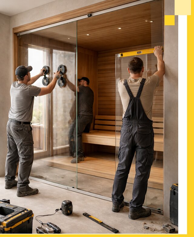 Производство и монтаж стеклянных саун под ключ в Благовещенске