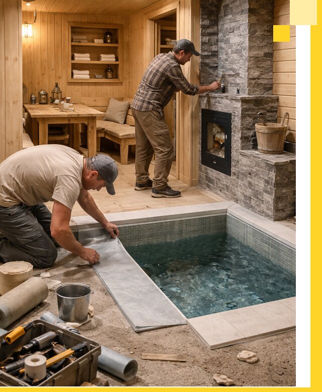 Строительство бань с комнатой отдыха под ключ в Благовещенске