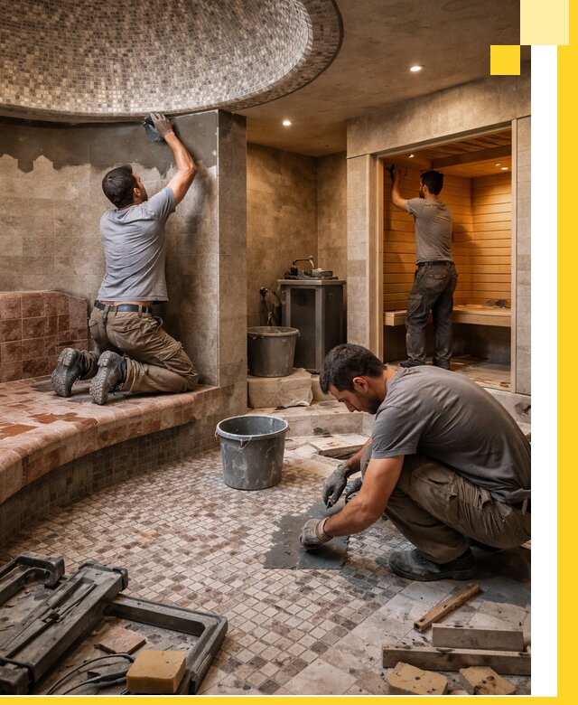 Проект и строительство хамама бани и сауны под ключ в Благовещенске