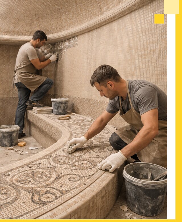 Плитка для хамама в Благовещенске, укладка, подбор и поставка