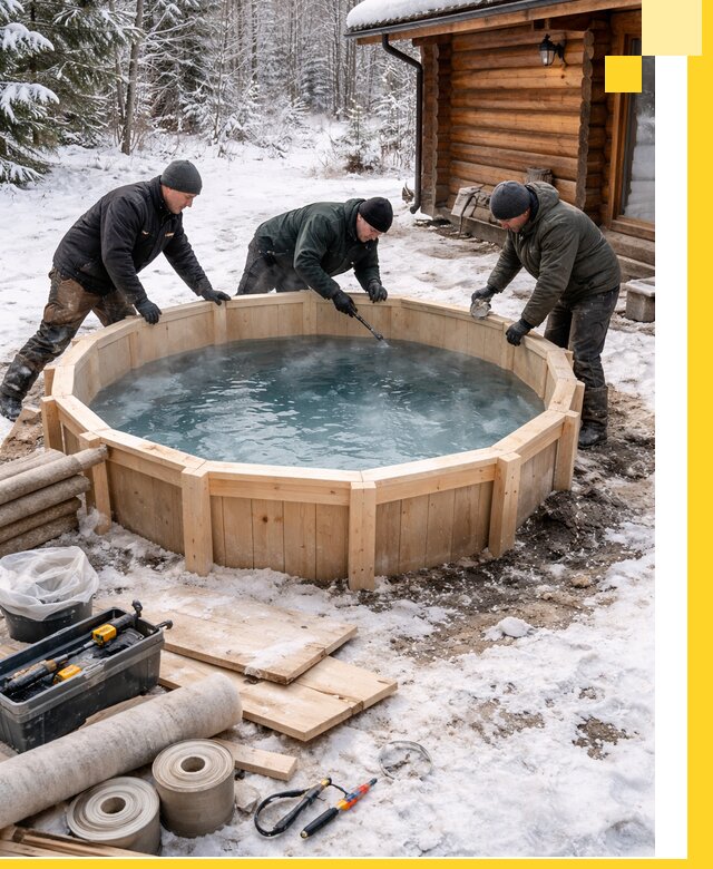 Изготовление и установка ледяных купелей под ключ в Благовещенске